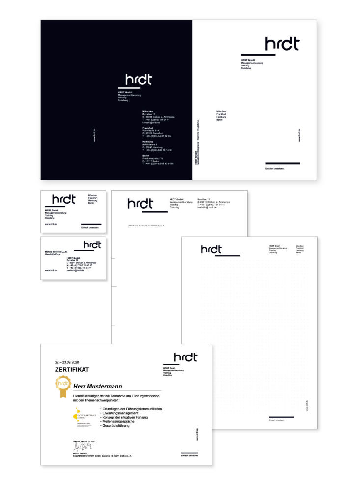 Geschäftsausstattung HRDT GmbH